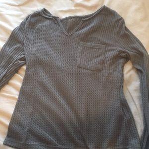 Gray long sleeved shirt